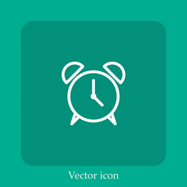 Alarmvektorsymbol Lineare Icon Line Mit Editierbarem Strich — Stockvektor