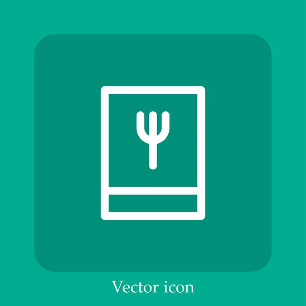 Foodie Vektorsymbol Lineare Icon Line Mit Editierbarem Strich — Stockvektor