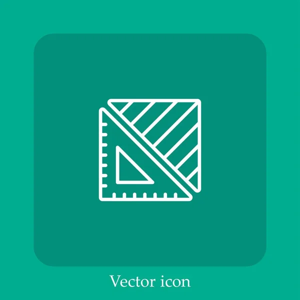 Messvektorsymbol Linear Icon Line Mit Editierbarem Strich — Stockvektor
