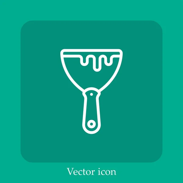 Rascador Icono Vector Icon Line Lineal Con Carrera Editable — Vector de stock