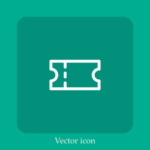 Gutschein Vektor Symbol Lineare Icon Line Mit Editierbarem Strich — Stockvektor