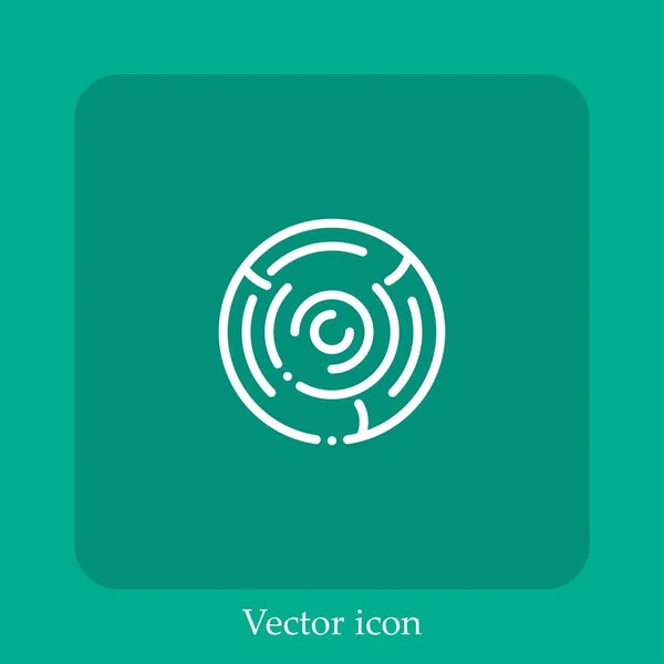 Icona Vettoriale Legno Icon Line Lineare Con Tratto Modificabile — Vettoriale Stock