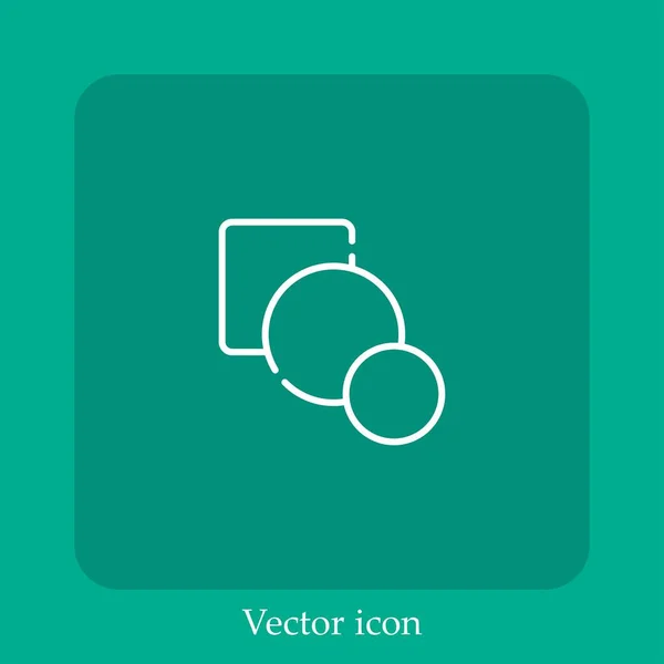 Mezcla Icono Vectorial Icon Line Lineal Con Carrera Editable — Vector de stock