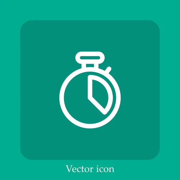 Chronometer Vektorsymbol Lineare Symbol Linie Mit Editierbarem Strich — Stockvektor