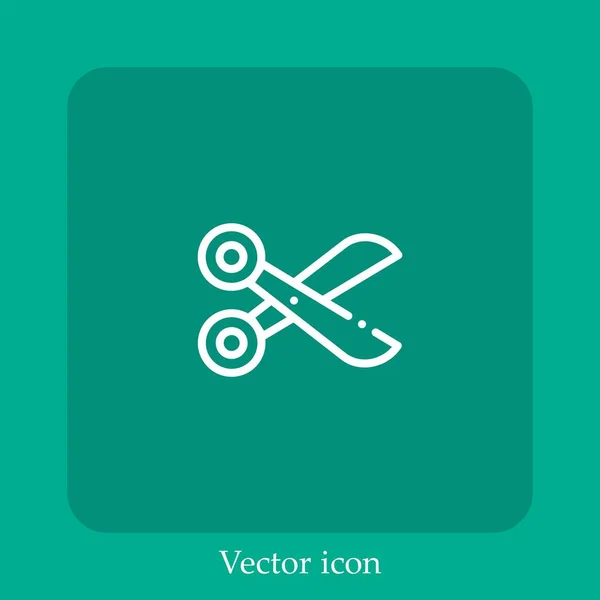 Icona Vettoriale Taglio Icon Line Lineare Con Tratto Modificabile — Vettoriale Stock