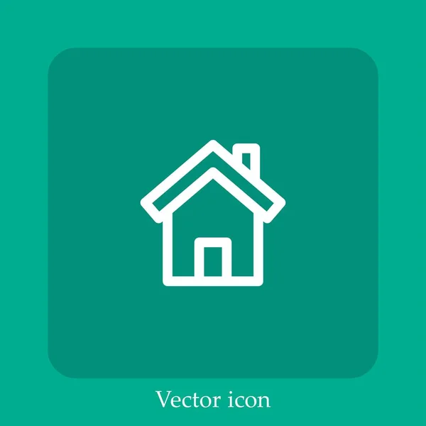 Haus Vektor Symbol Lineare Icon Line Mit Editierbarem Strich — Stockvektor