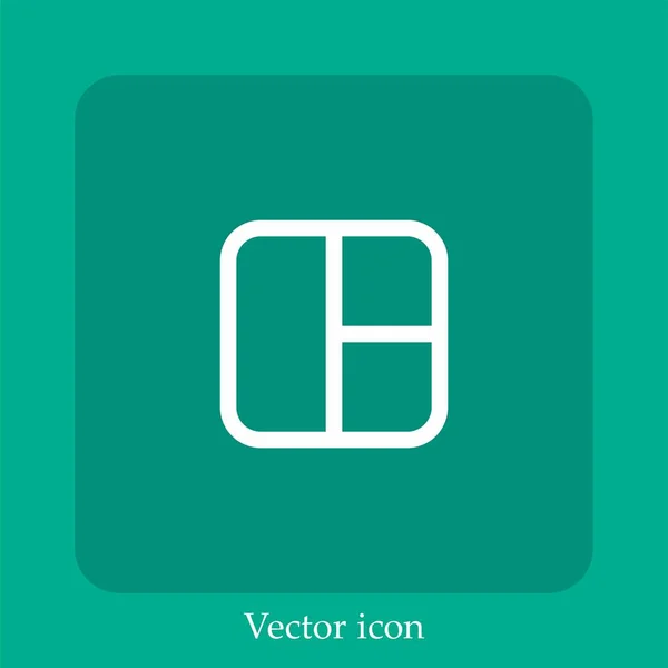 Layout Vektorsymbol Lineare Icon Line Mit Editierbarem Strich — Stockvektor