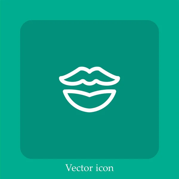 Kuss Vektor Symbol Lineare Icon Line Mit Editierbarem Strich — Stockvektor