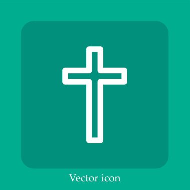 çapraz vektör doğrusal simgesi. Düzenlenebilir vuruşla çizgi