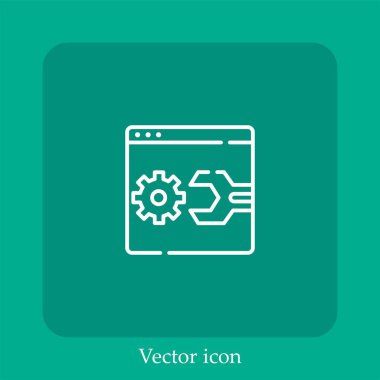 Bakım vektörü simgesi doğrusal simgesi. Düzenlenebilir vuruş ile çizgi