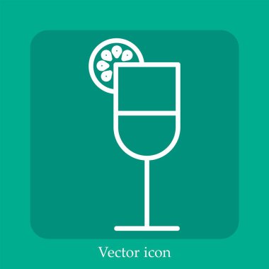 meyve vektörü doğrusal simgesi. Düzenlenebilir vuruş çizgisi