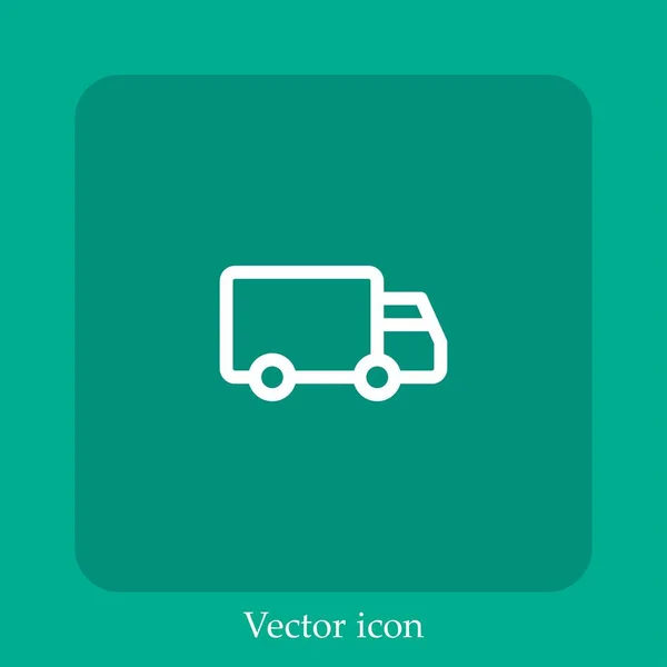 Versand Vektor Symbol Lineare Icon Line Mit Editierbarem Strich — Stockvektor