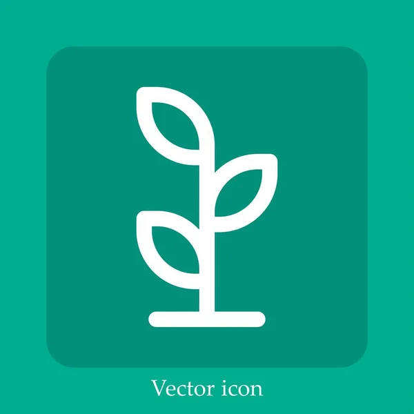 Icono Del Vector Crecimiento Icon Line Lineal Con Carrera Editable — Vector de stock