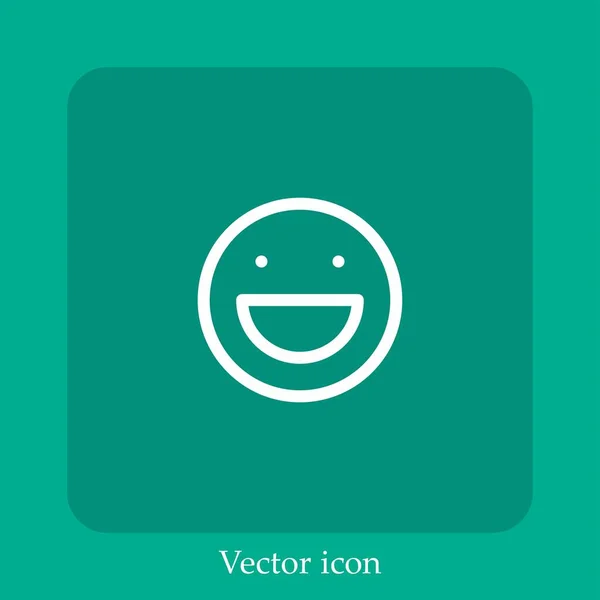 Счастливый Векторный Значок — стоковый вектор