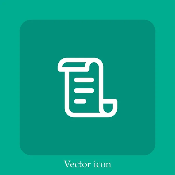 Wunschliste Vektor Symbol Lineare Icon Line Mit Editierbarem Strich — Stockvektor