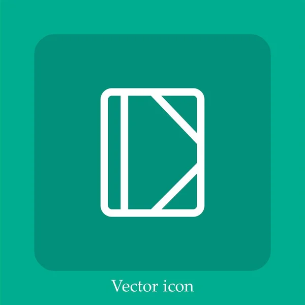 Icône Vectorielle Dossier Icône Linéaire Ligne Avec Trait Modifiable — Image vectorielle