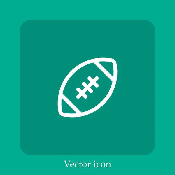 Ícone Vetor Futebol Linear Icon Line Com Curso Editável — Vetor de Stock