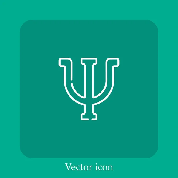 Psychology Vector Icon Linear Icon Line Editable Stroke — Stock Vector