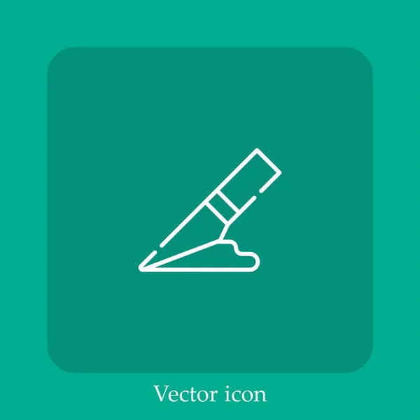 Icono Vector Rebanada Icon Line Lineal Con Carrera Editable — Vector de stock