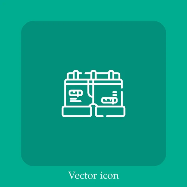 Шорты Векторный Значок Linear Icon Line Редактируемым Штрихом — стоковый вектор
