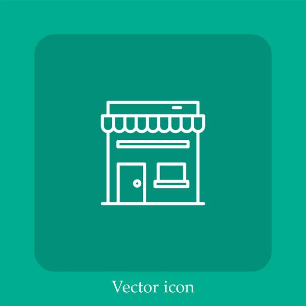 Speichern Vektorsymbol Lineare Icon Line Mit Editierbarem Strich — Stockvektor