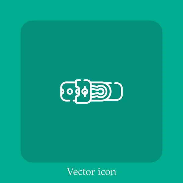 Vektorová Ikona Pásu Lineární Ikonou Čára Upravitelným Tahem — Stockový vektor