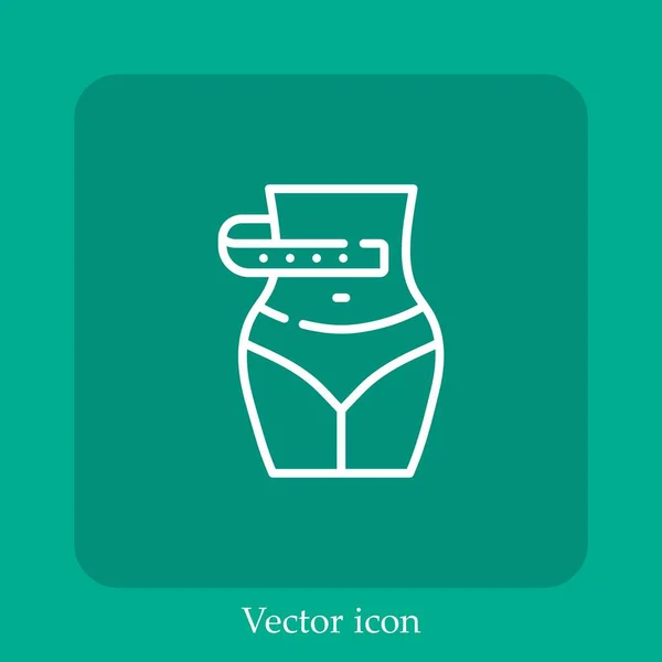 Icono Vector Dieta Icon Line Lineal Con Carrera Editable — Archivo Imágenes Vectoriales