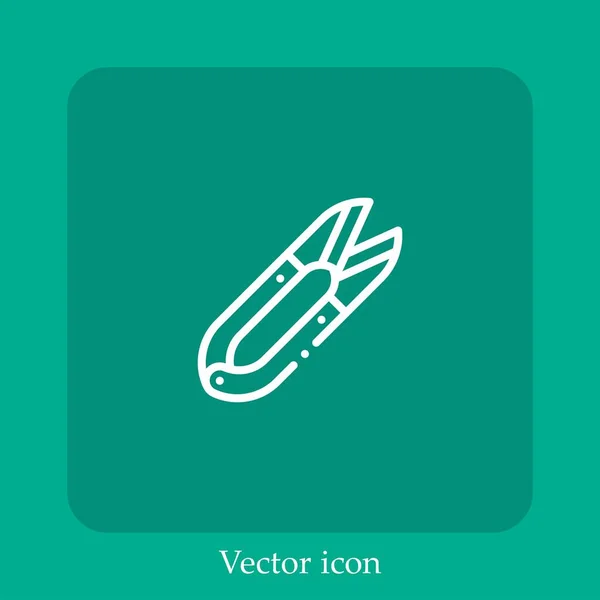 Scheren Vektor Symbol Lineare Icon Line Mit Editierbarem Strich — Stockvektor