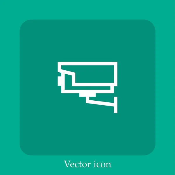 Cctv Vektorsymbol Lineare Icon Line Mit Editierbarem Strich — Stockvektor