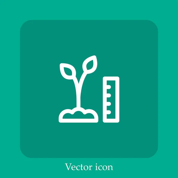 Pflanzliches Vektorsymbol Lineare Icon Line Mit Editierbarem Strich — Stockvektor