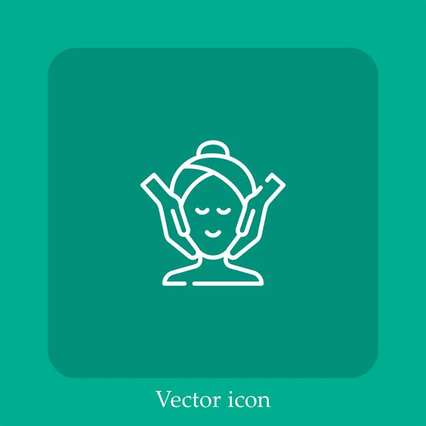 Ícone Vetorial Terapia Linear Icon Line Com Curso Editável — Vetor de Stock