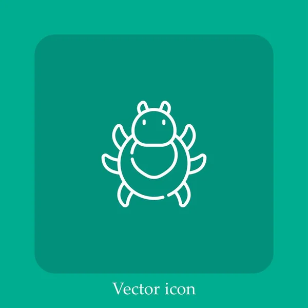 Tick Vector Icono Lineal Icon Line Con Carrera Editable — Vector de stock
