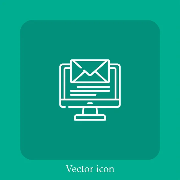 Neues Vektorsymbol Lineare Icon Line Mit Editierbarem Strich — Stockvektor