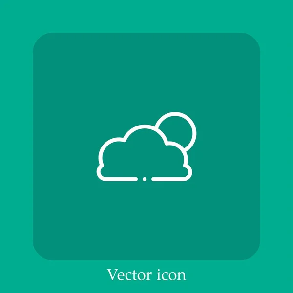 Ícone Vetor Meteorológico Linear Icon Line Com Curso Editável — Vetor de Stock