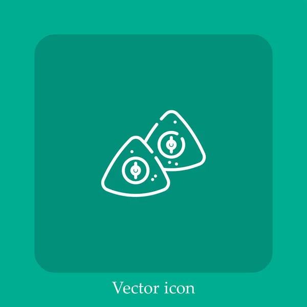 Tiza Icono Vector Icon Line Lineal Con Carrera Editable — Vector de stock