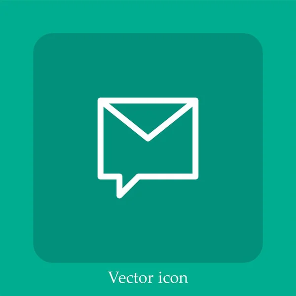 Private Message Vektor Icon Lineare Icon Line Mit Editierbarem Strich — Stockvektor