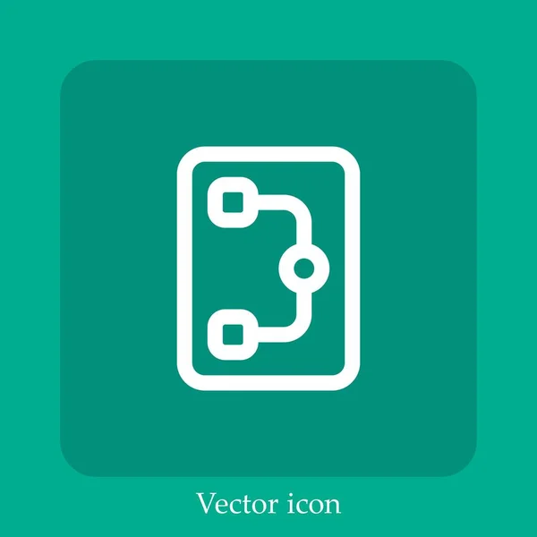 Structure Organisation Icône Vectorielle Icône Linéaire Ligne Avec Course Modifiable — Image vectorielle