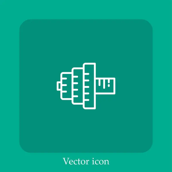 Dumbbell Vector Icon Linear Icon Line Editable Stroke — Vector de stock