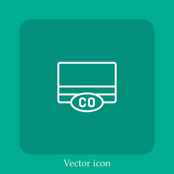 Colombie Icône Vectorielle Icône Linéaire Ligne Avec Trait Modifiable — Image vectorielle