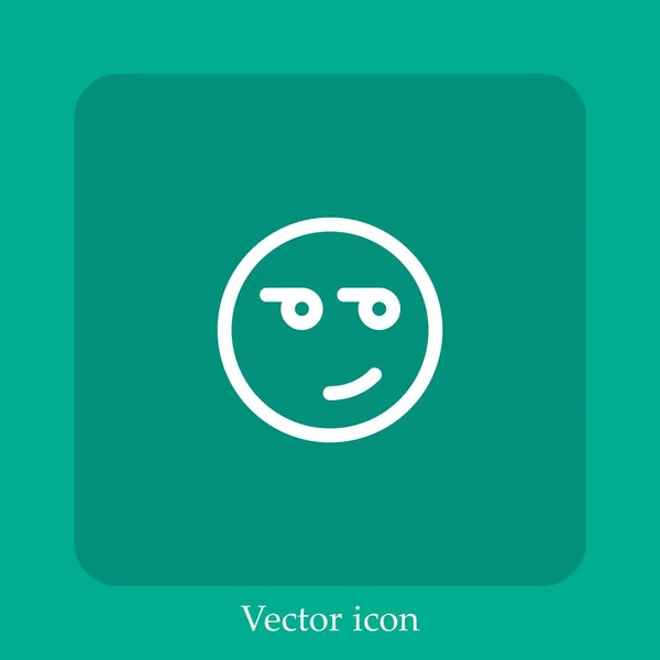 Icono Vector Fresco Icon Line Lineal Con Carrera Editable — Vector de stock