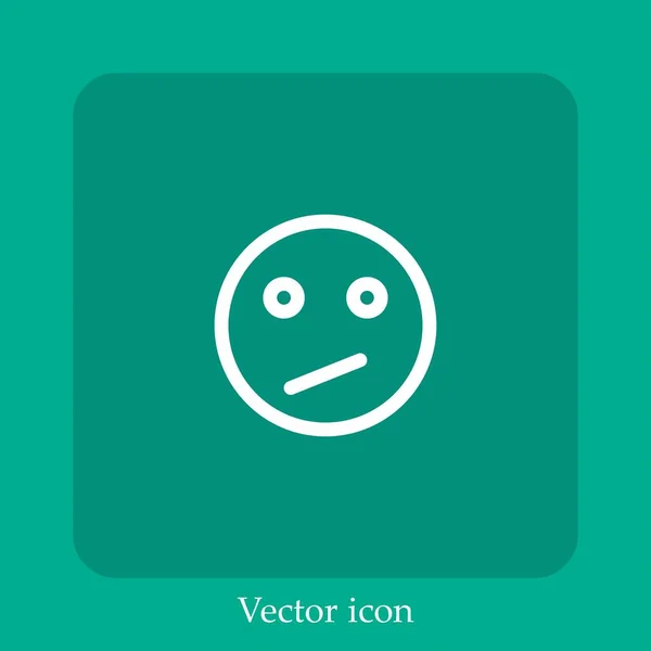 Verwirrtes Vektorsymbol Lineare Icon Line Mit Editierbarem Strich — Stockvektor