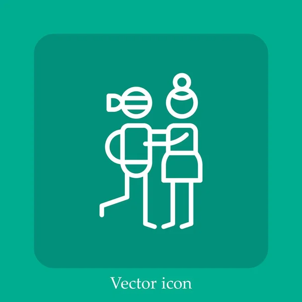 Trust Vector Icon Linear Icon Line Editable Stroke — Stock Vector
