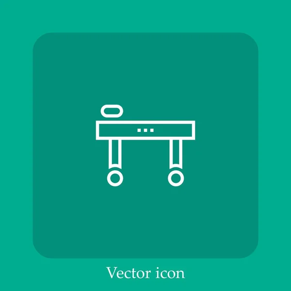 Stretcher Vektor Symbol Lineare Icon Line Mit Editierbarem Strich — Stockvektor