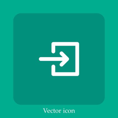 Giriş vektörü simgesi doğrusal simgesi. Düzenlenebilir vuruş ile satır