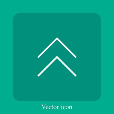 ok vektör doğrusal simgesini yükselt. Düzenlenebilir vuruşla çizgi