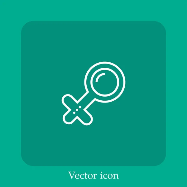 Venus Vector Icon Lineare Icon Line Mit Editierbarem Strich — Stockvektor