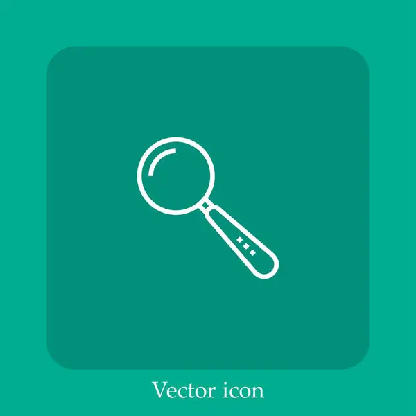 Loupe Vector Icon Linear Icon Line Editable Stroke — Stock Vector
