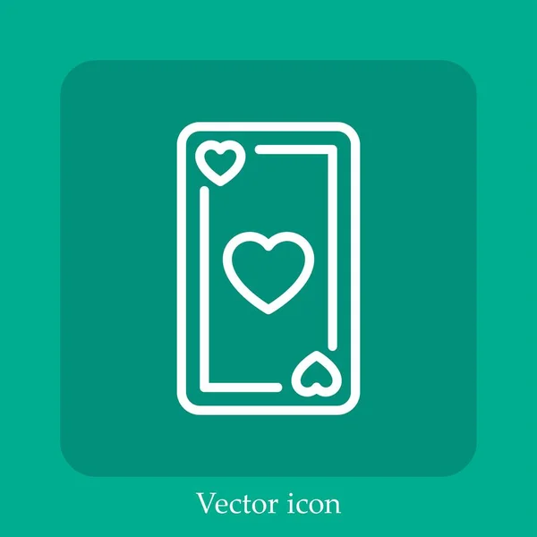 Hearts Vector Icon Linear Icon Line Editable Stroke — Vector de stock