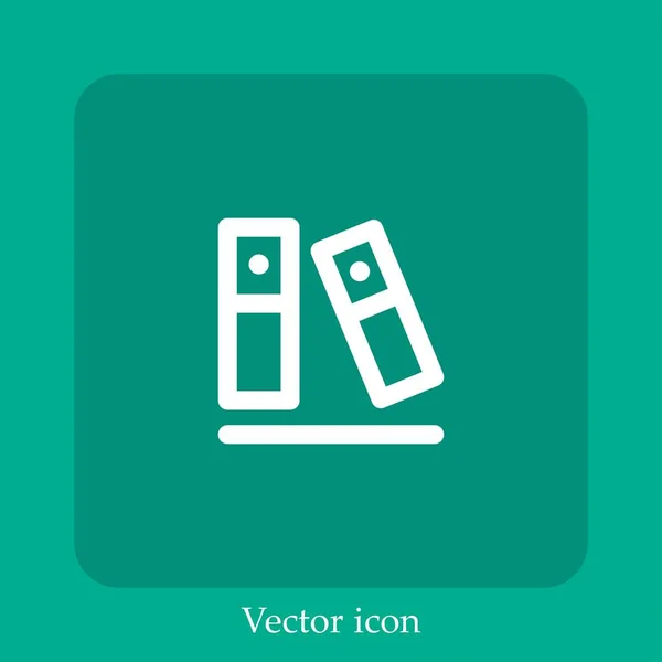 Archives Vector Icon Linear Icon Line Com Curso Editável — Vetor de Stock