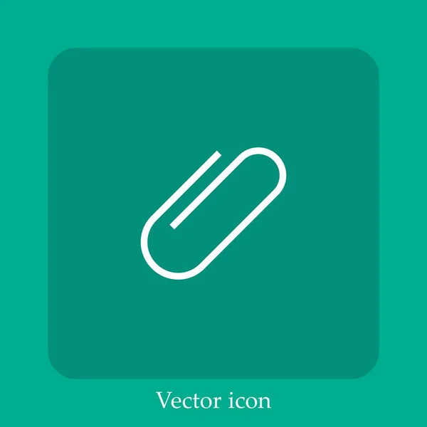 Icône Vectorielle Fixation Icône Linéaire Ligne Avec Course Modifiable — Image vectorielle